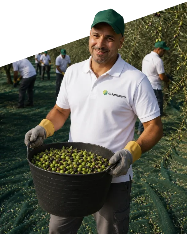 Recogida a mano de aceituna de mesa en campaña de verdeo
